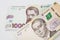 New Ukrainian banknote 1000 hryvnia. Cash concept. Wealth concept. Close-up.