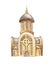 New Ukrainian greek catholic church isolated in white background