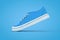 New Unbranded Blue Denim Sneakers. 3d Rendering