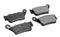 New and used brake pads for motorcycle on white