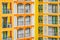 New vintage condo building blocks, windows pattern