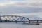 New waal bridge over waal river in Nijmegen