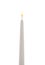 New wax taper candle isolated