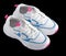 New white sneakers isolated. Fashionable sports shoes. Clean stylish shoe.