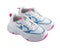 New white sneakers isolated. Fashionable sports shoes. Clean stylish shoe.