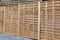 New wooden residential back yard garden fence