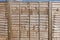 New wooden residential back yard garden fence panel