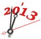 New year 2013 concept clock