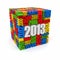 New year 2013.cube built from numbers.