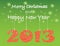 New year 2013 greeting card