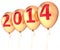 New Year 2014 balloons gold party holiday