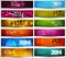 New year 2014 collection for colorful headers and