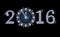 New year 2016 diamond clock banner