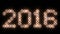 New Year, 2016text, animated lights