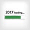New year 2017 loading background, happy new year. Funny business concept: mail load.
