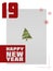 New Year 2019 Card in flat, laconic, minimalism style