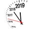 new year 2019 clock