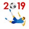 New Year 2019 concept - soccer