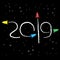 New Year 2019 concept - space