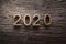 New year 2020 Letter Wooden number happy new year 2020 concept