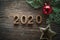 New year 2020 Letter Wooden number happy new year 2020 concept