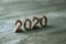 New year 2020 wood number happy new year 2020 concept