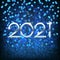 New year 2021 eve, background with bokeh and numbers