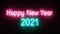 New Year 2021 neon sign