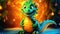 New Year 2024 Dragon Mascot - Charming Green Dragon - Generative AI