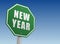 New year ahead sign concept 3d illustration