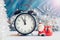 New Year alarm clock with Santa Claus