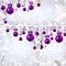 New Year backgrounds with purple Christmas balls.