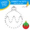New Year Ball. Connect the dots by numbers to draw the christmas toy. Winter symbol. Dot to dot Game and Coloring Page