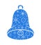 New Year bell on a white background.