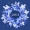 New Year blue wreath