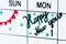 New year calendar reminder closeup