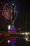 New year celebration with fireworks in The Altamira Square or Plaza Altamira, Plaza Francia Caracas Venezuela