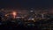 New Year Celebration Fireworks Over CityScape Of Chiang Mai, Thailand