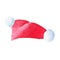 New Year and Christmas Accessories. Santa Claus and Jester Hat