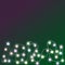 New Year and Christmas garland. Multi-colored glowing lights on a purple-green background. Gradient. Vector. Illustration