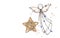 New Year, Christmas holiday card. Angle on a white background gold and silver stars