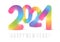 New Year concept with color 2021 numbers for Your holiday design