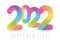 New Year concept with color 2022 numbers for Your holiday design