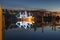 New Year Decorations on Boat in Manteo Harbor NC