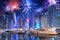 New Year fireworks display in Dubai marina