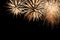 New year fireworks frame background