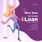 New year get instant loan banner design