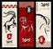 New year of the Goat 2015 vintage banner set