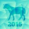 New Year of the Goat or Sheep 2015, polygonal geometric pattern.