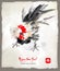 New year greeting card. Chinese year of rooster